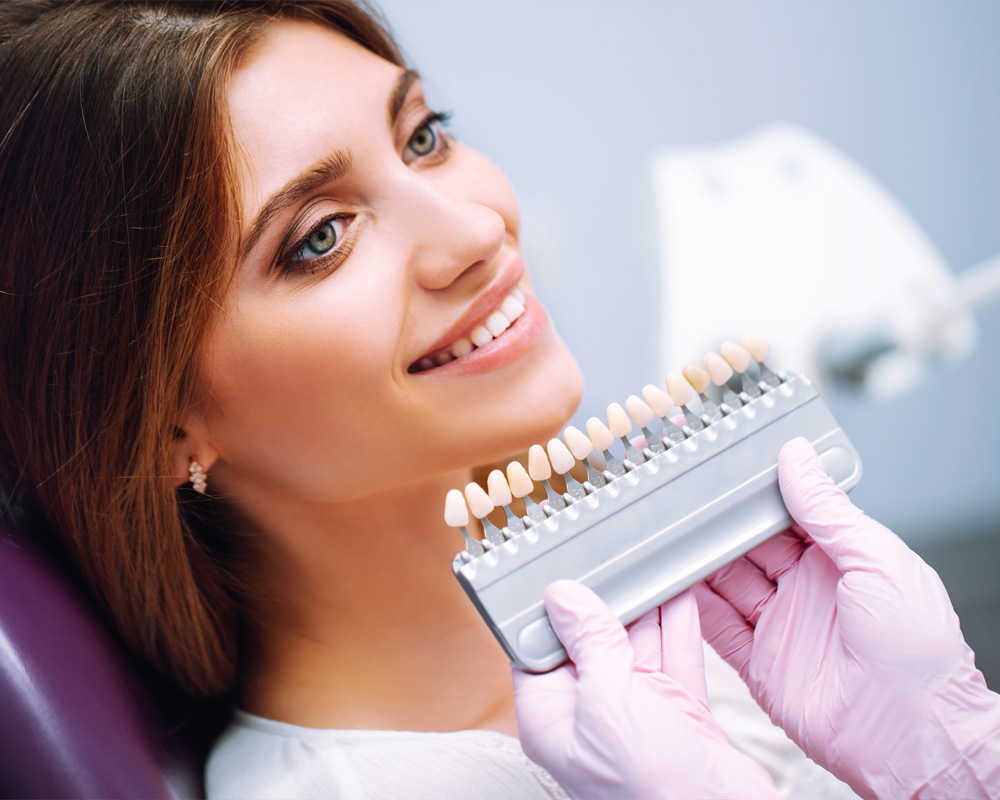 Patient using Invisalign aligners